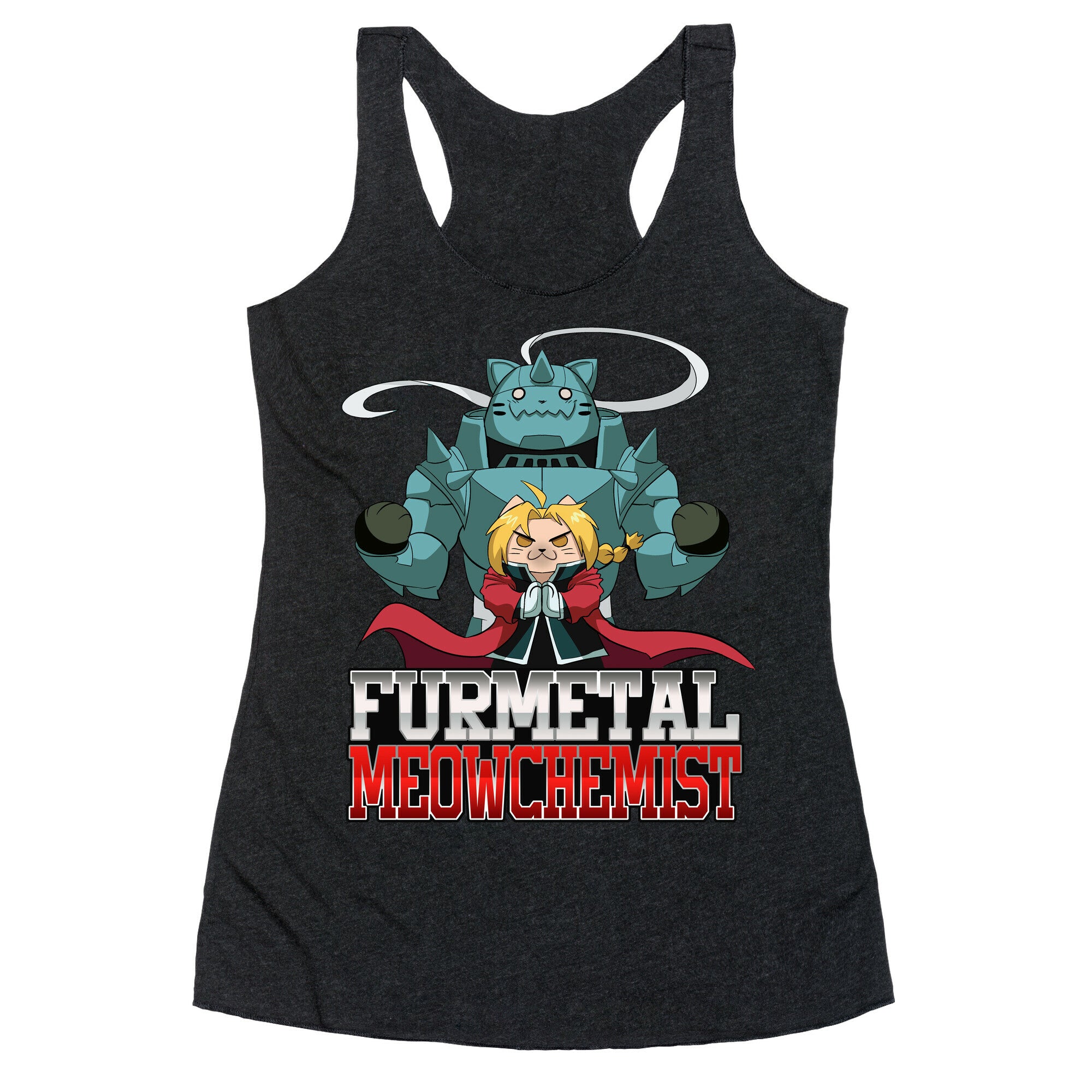 Furmetal Meowchemist Racerback Tank